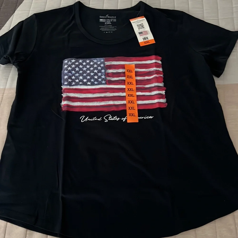 (General standard) 100% cotton Ladies T-shirts in dark blue size2XL - Picture 5 of 16